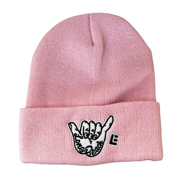 LB Swag Long Beach Pink Shaka Sign Beany New with tags Hang Loose - Picture 1 of 5